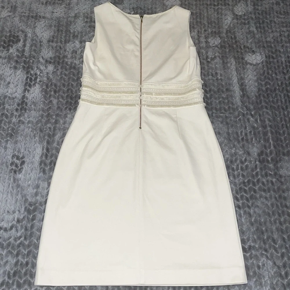 Sara Campbell Sleeveless Dress. Lined. Fringe waist. Size Medium. - Picture 8 of 12